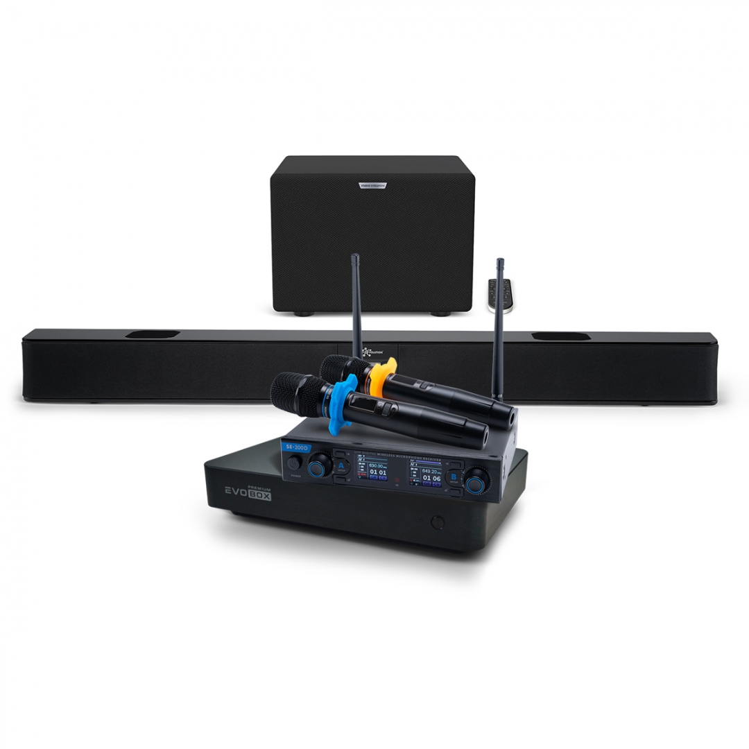 Hi-End караоке-система EVOBOX Premium + EvoSoundBar (саундбар с караоке) в Октябрьске