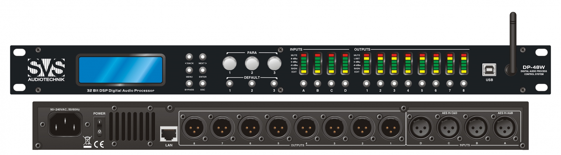 SVS Audiotechnik DP-48W Цифровой процессор: 4 входа 8 выходов в Октябрьске