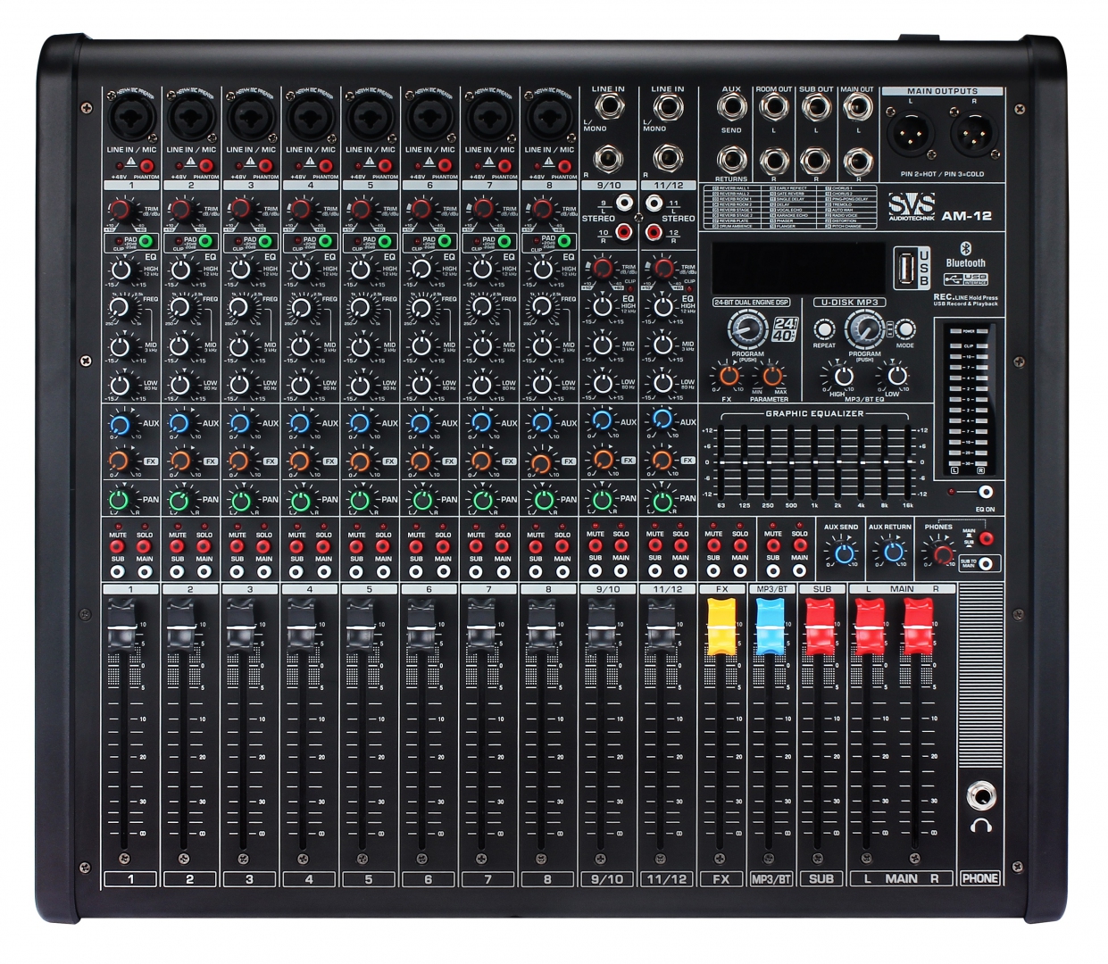 SVS Audiotechnik mixers AM-12 Микшерный пульт аналоговый, 12-канальный в Октябрьске