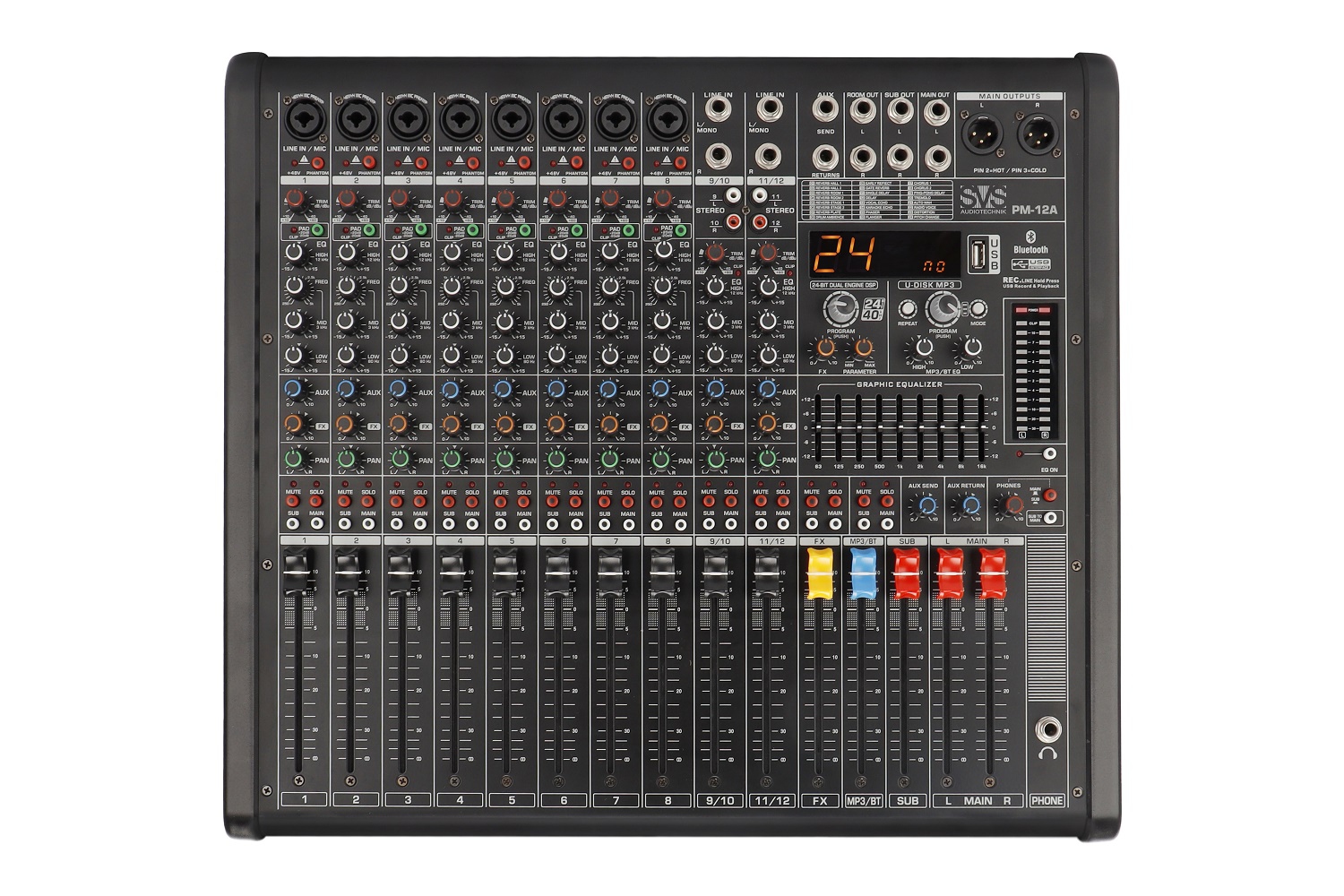 SVS Audiotechnik mixers PM-12A Активный аналоговый микшерный пульт, 12-канальный в Октябрьске
